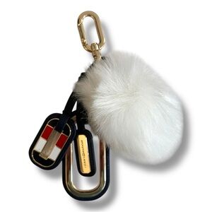 Tommy Hilfiger Puff Pom Pom Keychain Bag Charm Designer